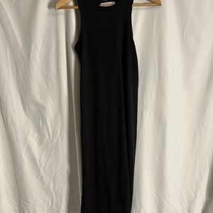 Soho Elegant Black Sleeveless Midi Dress